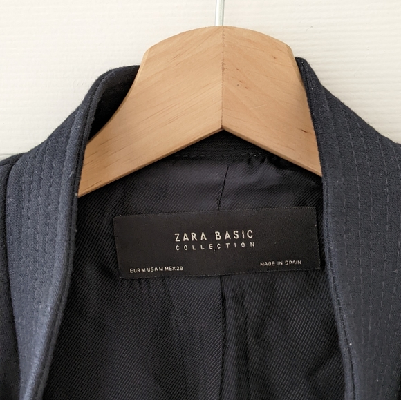 Navy Blue Zara Basic Collection Coat - Picture 2 of 4